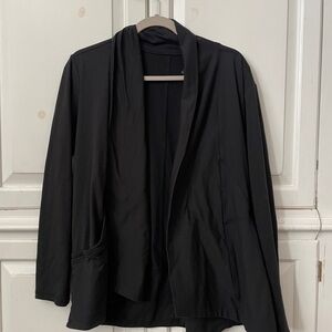 White sierra women’s black long sleeve knit spandex athletic cardigan neutral S